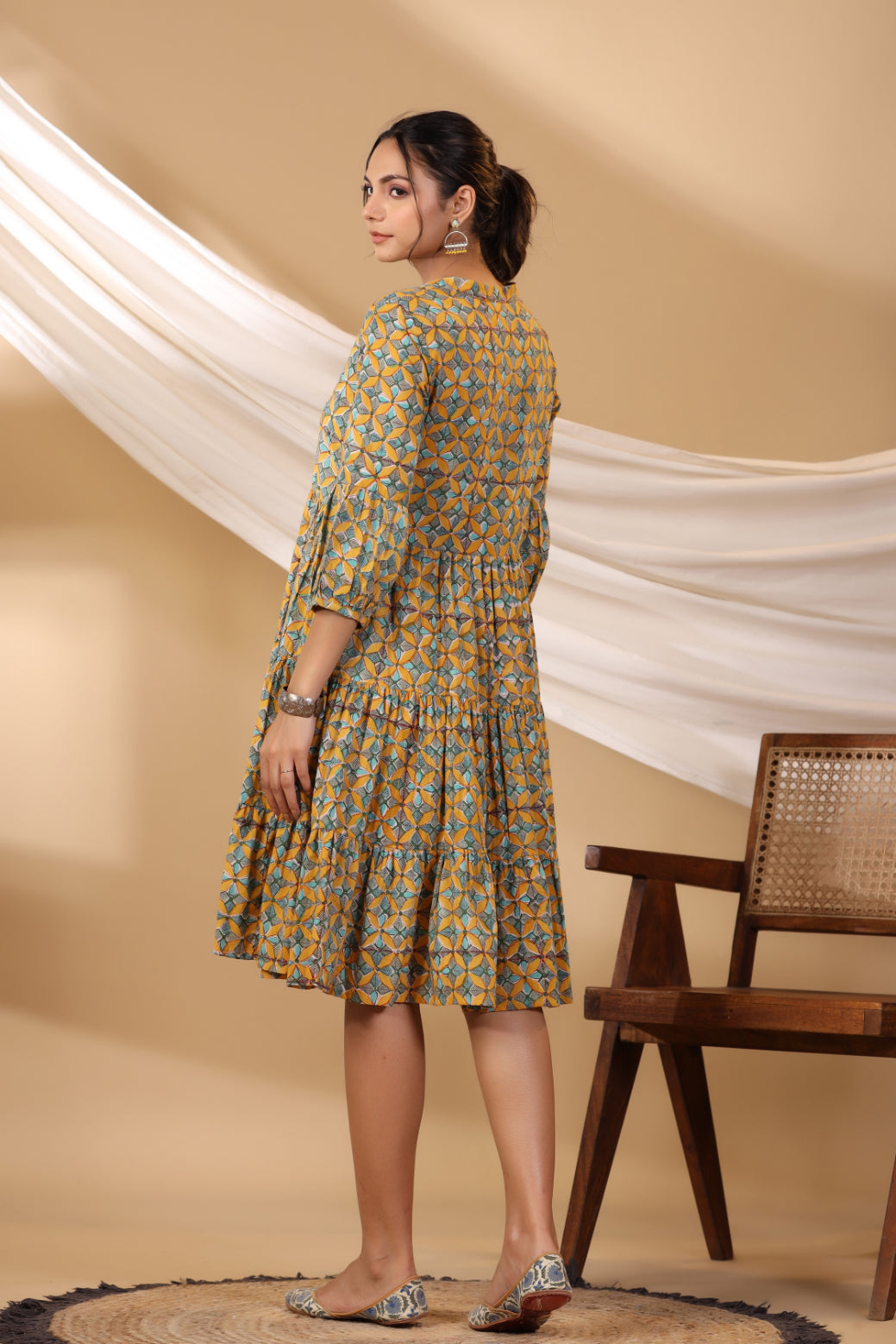 Dandellion Button Down Tier Dress
