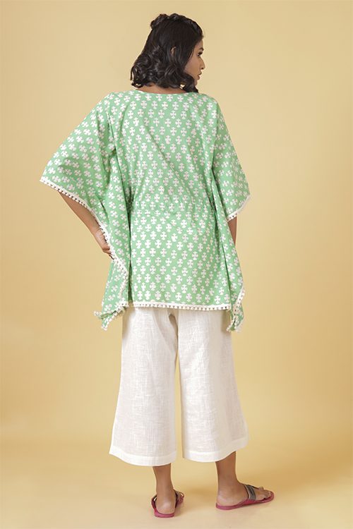 Seaweed Green Batik Kaftan
