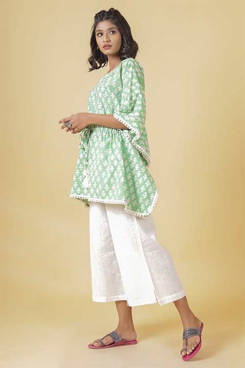 Seaweed Green Batik Kaftan