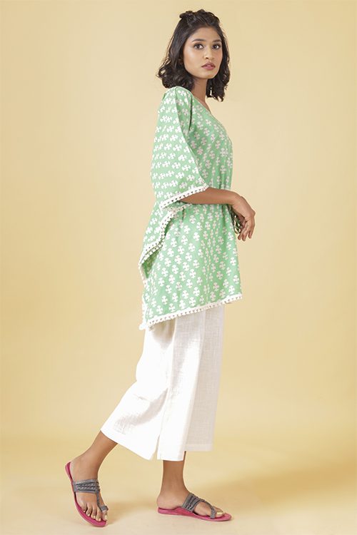 Seaweed Green Batik Kaftan