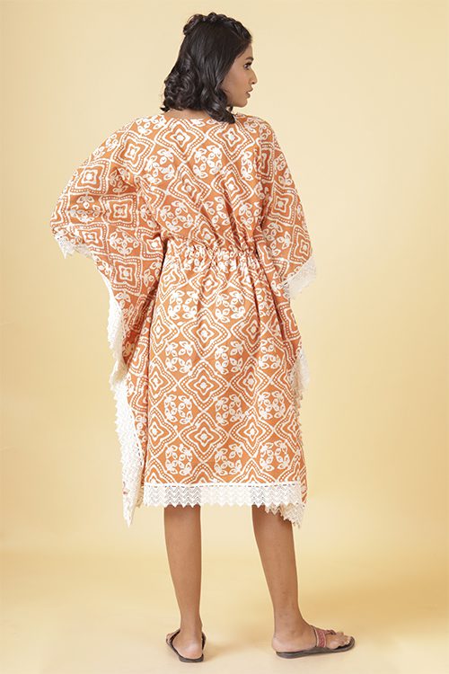 Clay Orange Baatik Kaftan
