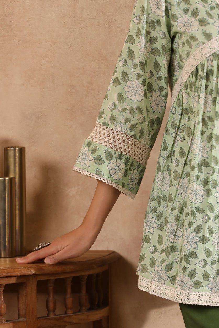 Shuddhi green color top