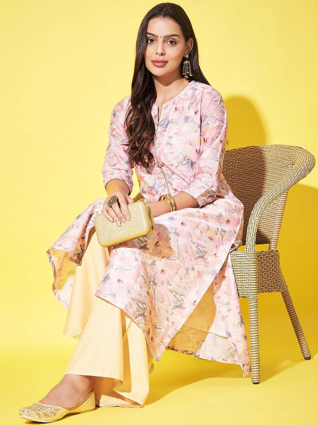 Label Khoj Women Chandari Silk kurta