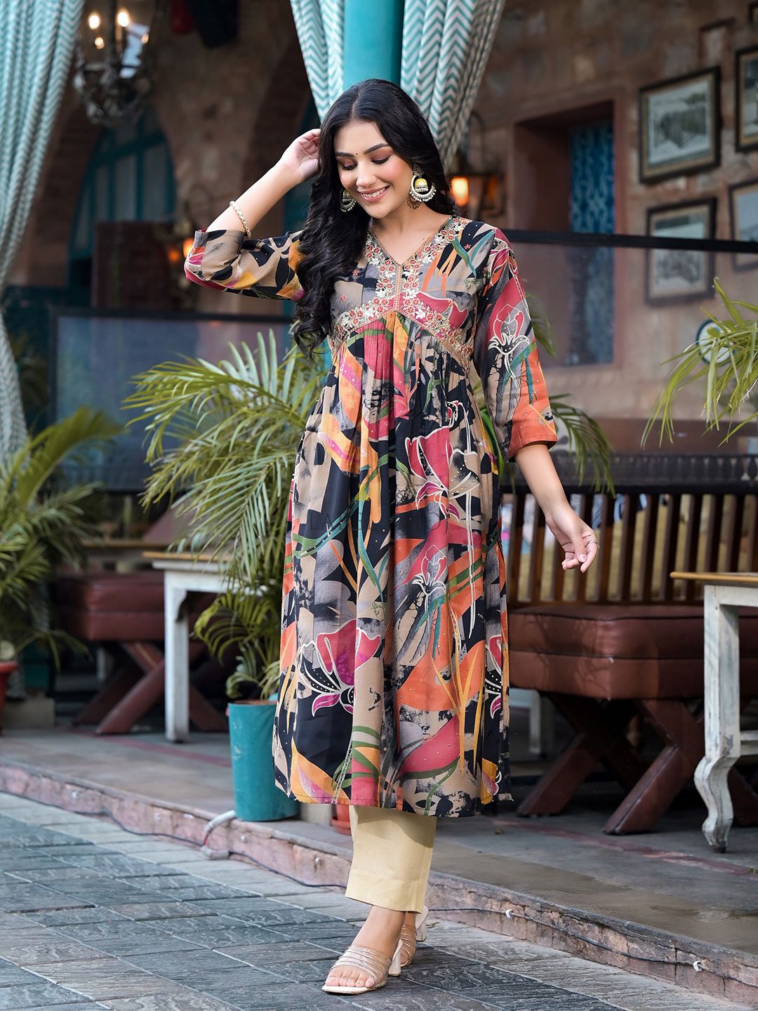 Label khoj Women Silk blend kurta