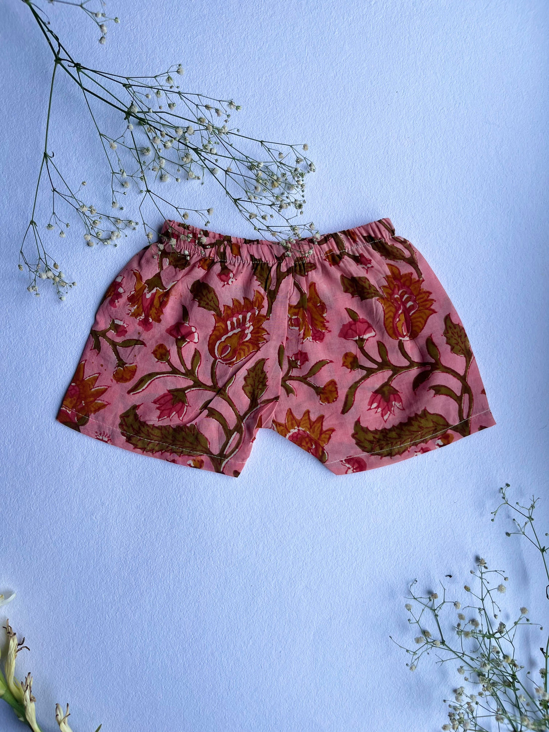 Shuddhi Peach and Pink Jhabla set