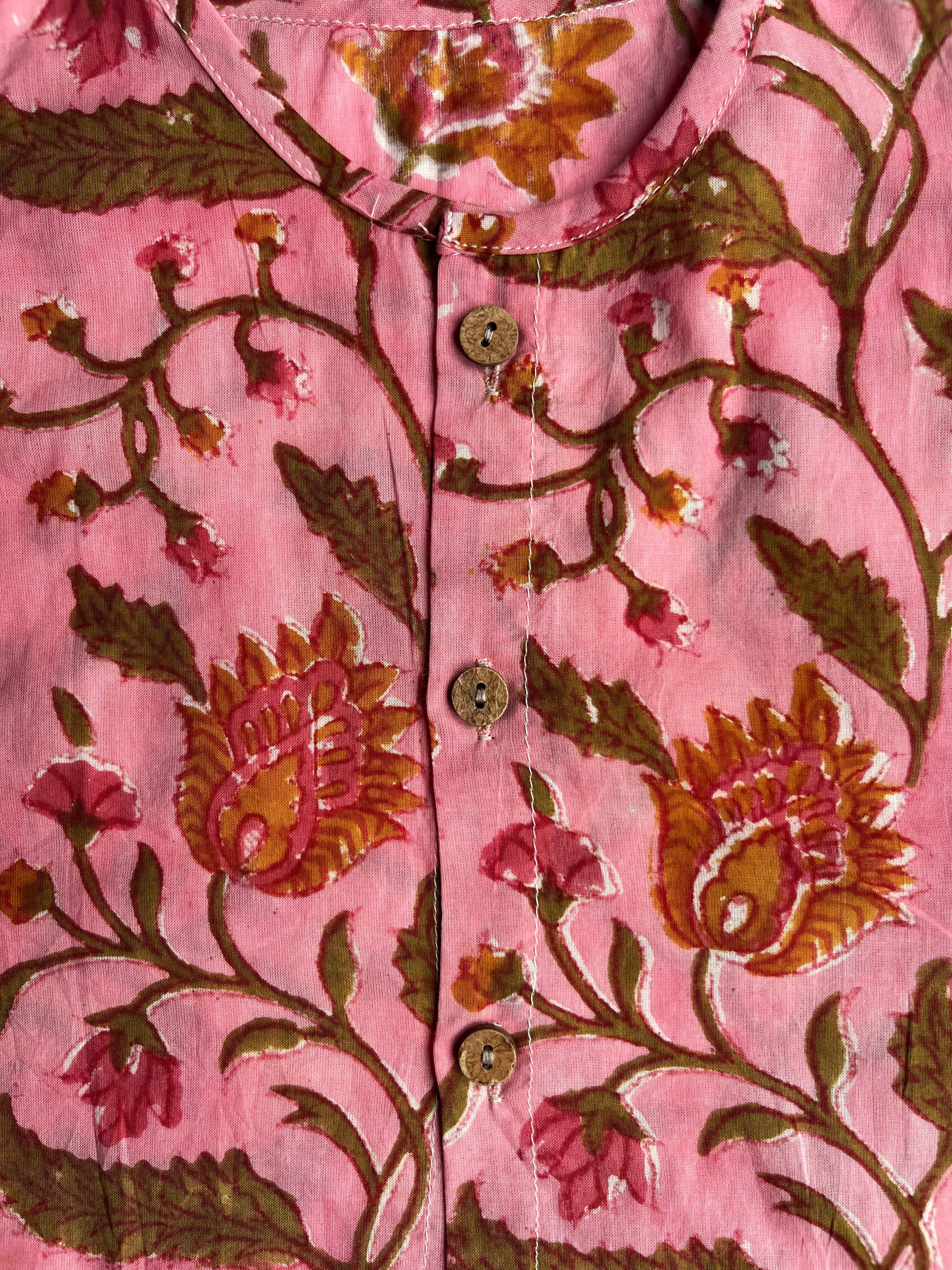 Shuddhi Peach and Pink Jhabla set