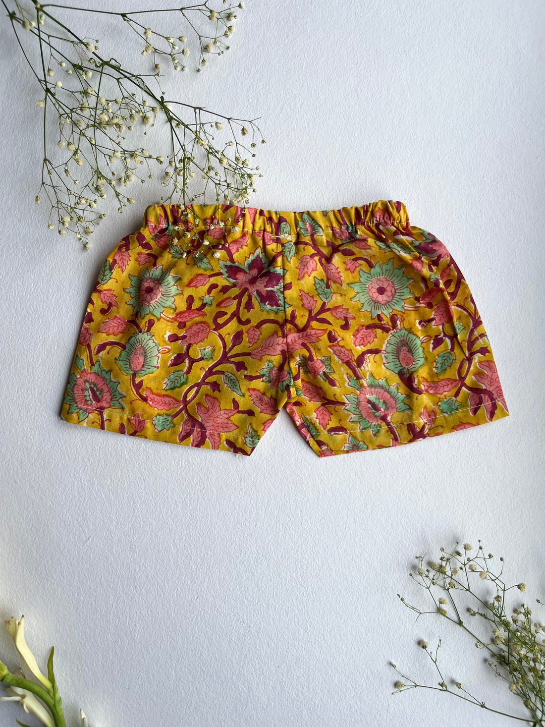Shuddhi  Yellow and Pink Jhabla set