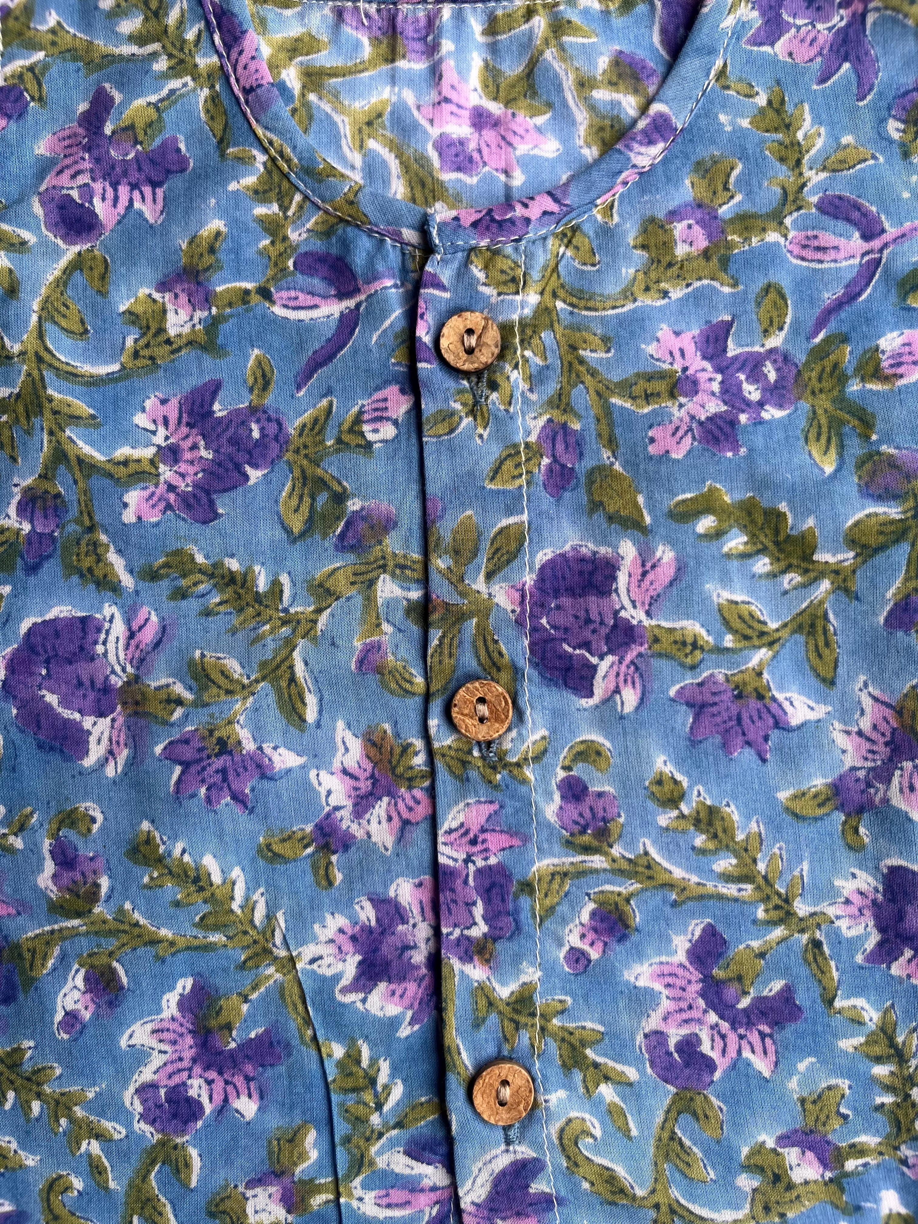 Shuddhi  Blue and Green Jhabla set