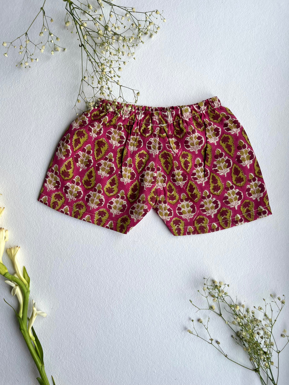 Shuddhi  Pink and Green Jhabla set