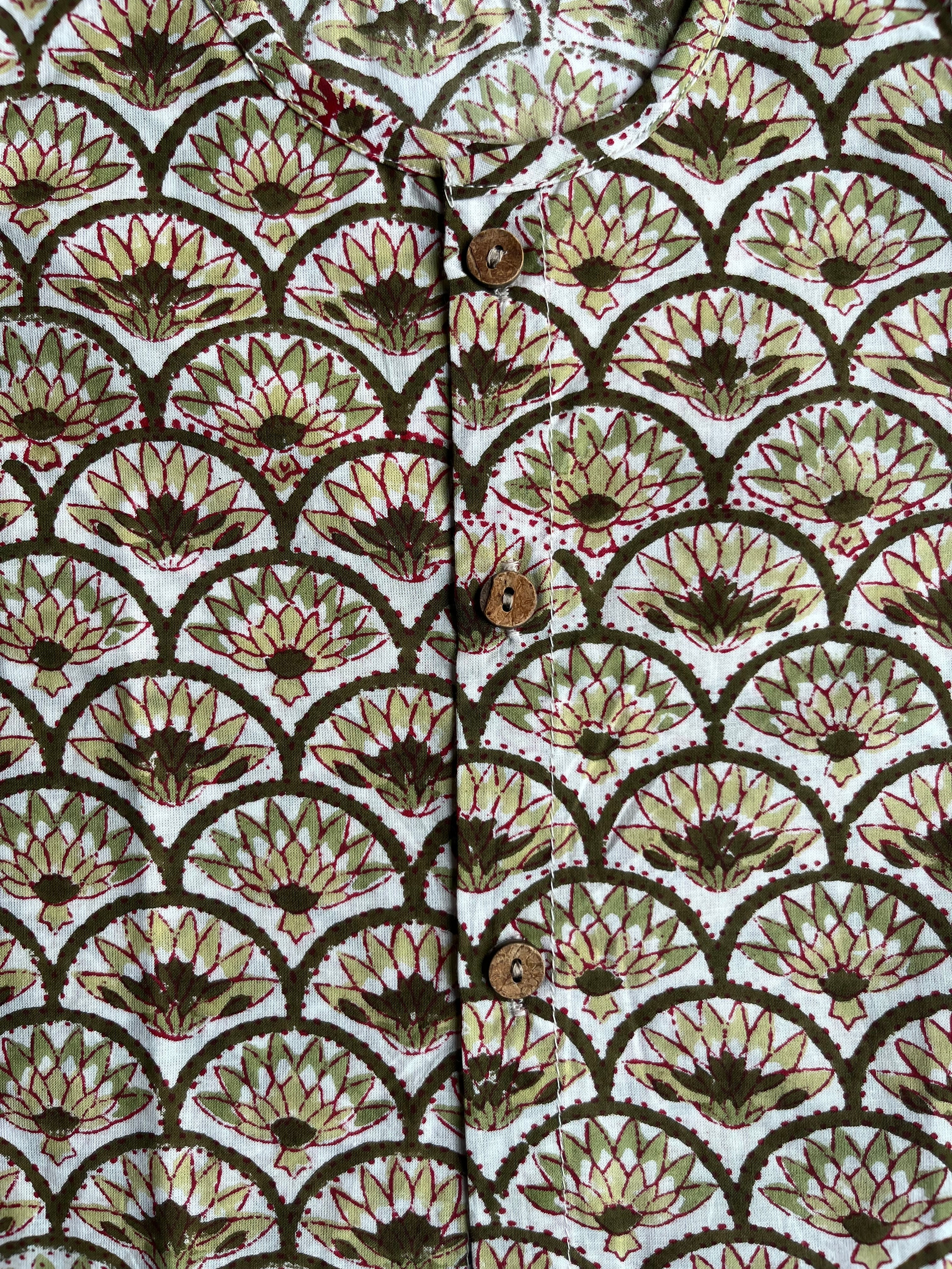 Shuddhi  Green and Brown Jhabla set