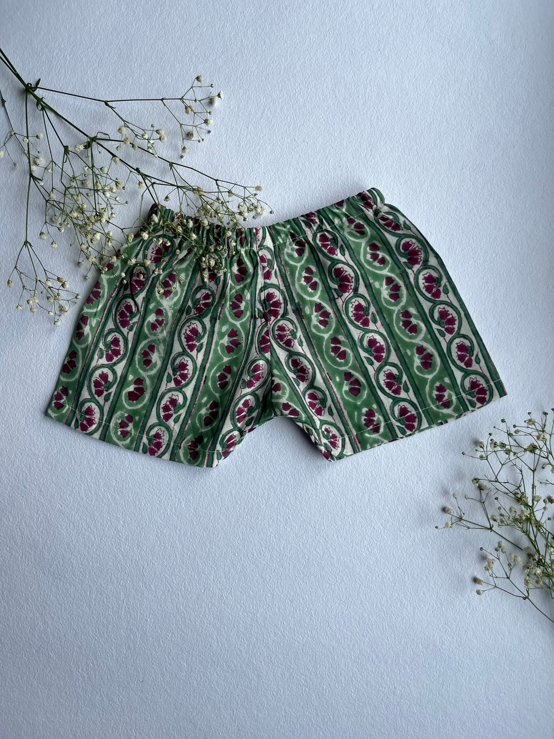 Shuddhi  Green and White Jhabla set