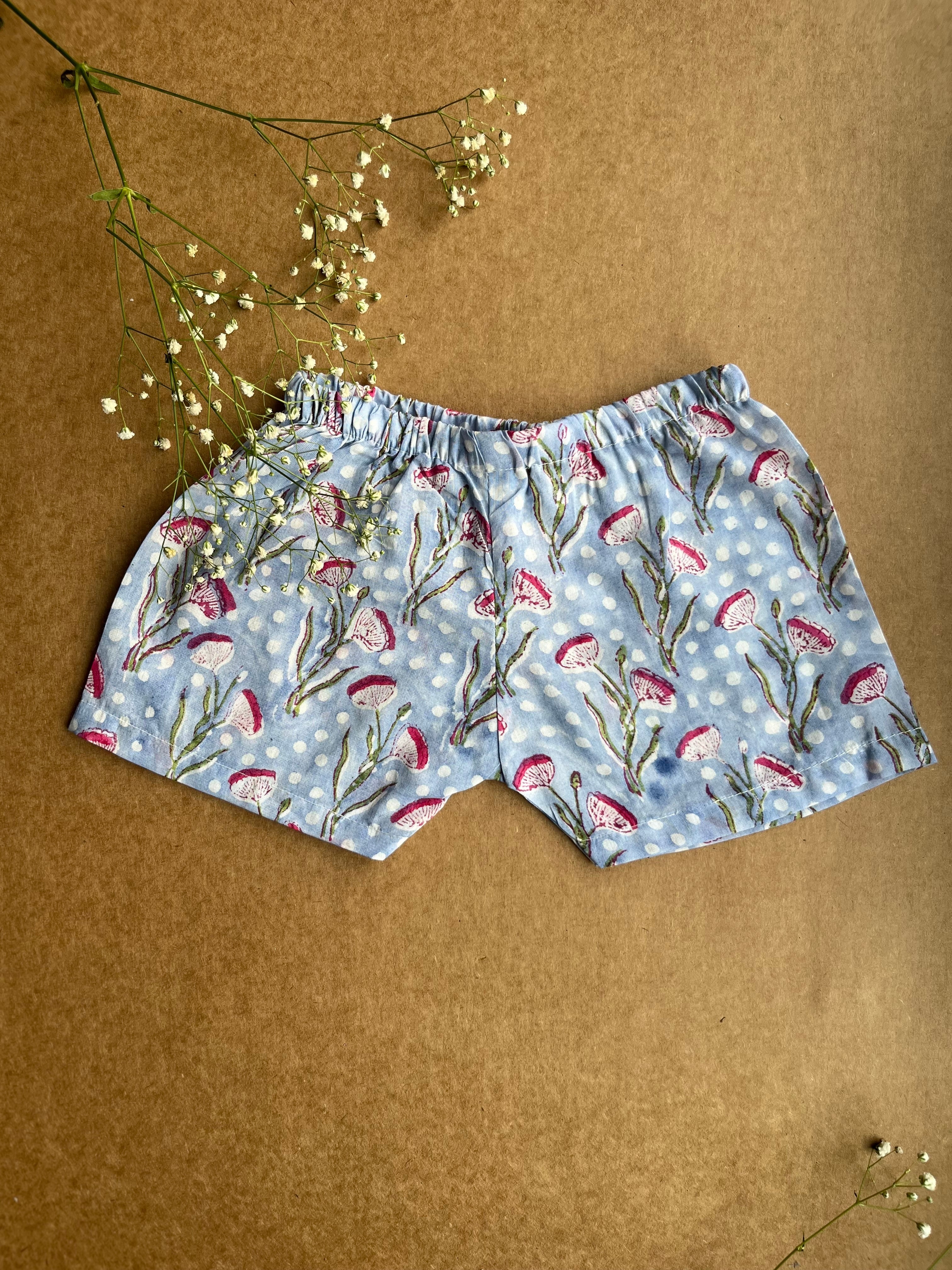Shuddhi Sky blue  Jhabla set