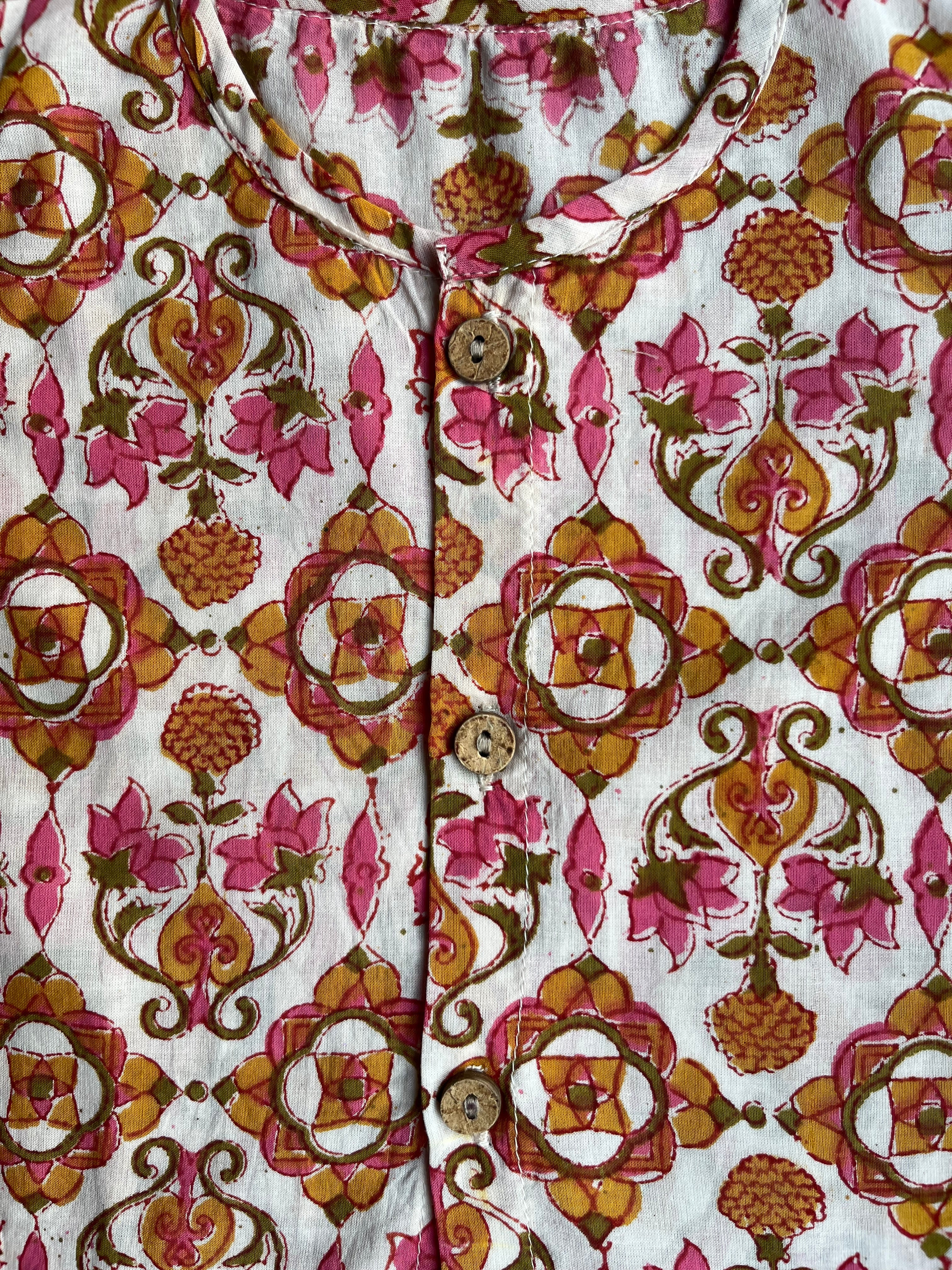 Shuddhi White and yellow  Jhabla set