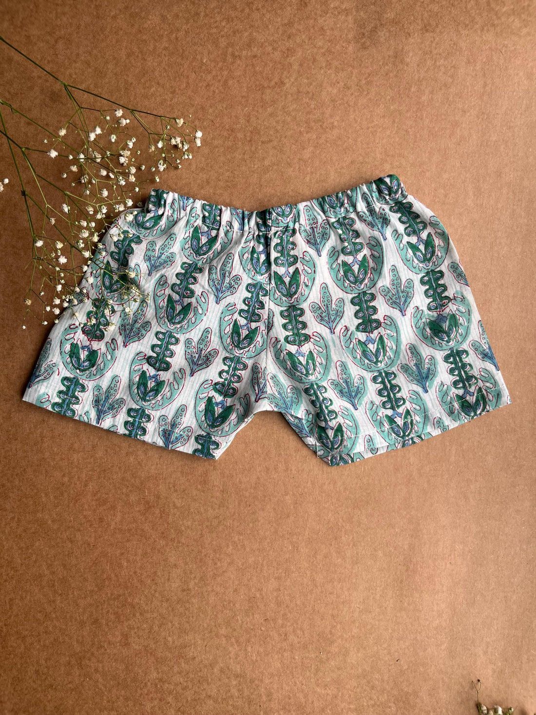 Shuddhi White and Green Jhabla set