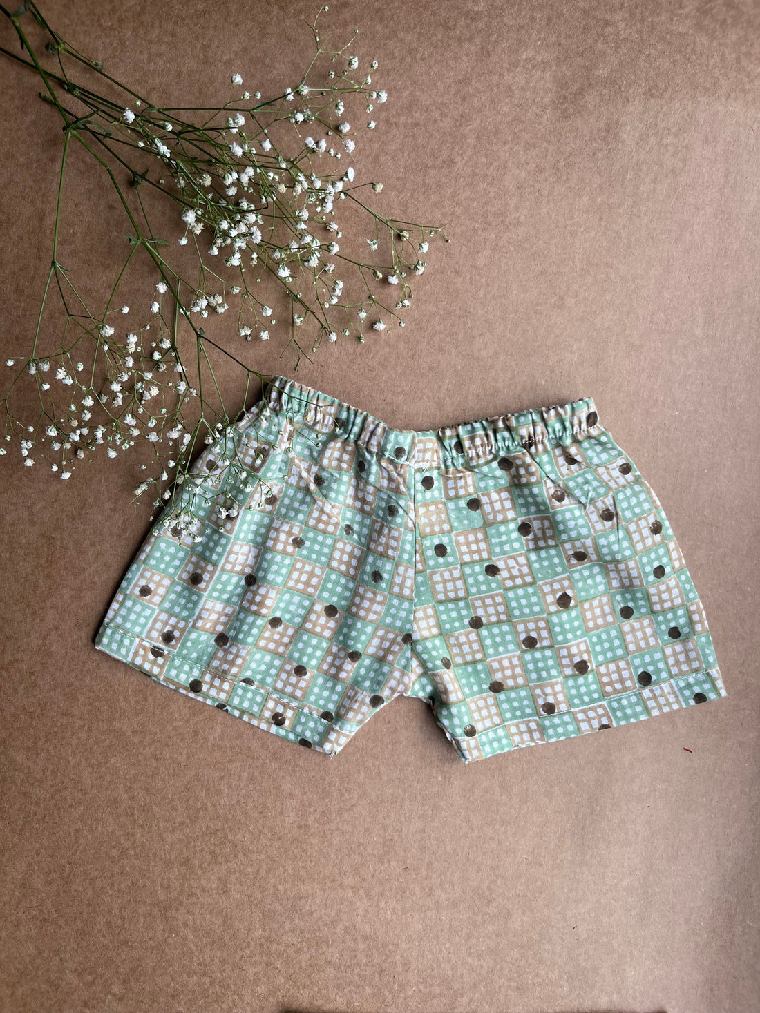 Shuddhi White and Brown  Jhabla set