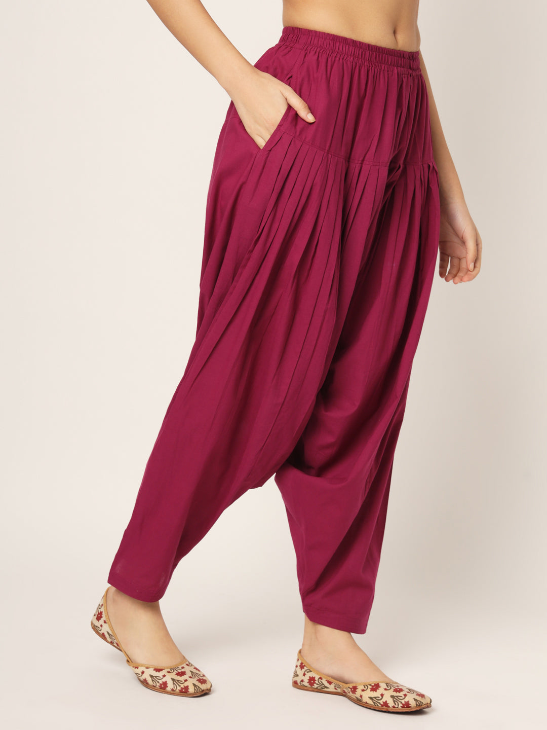 Maroon Patiala Pant