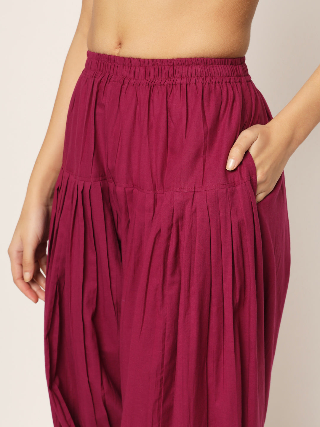 Maroon Patiala Pant