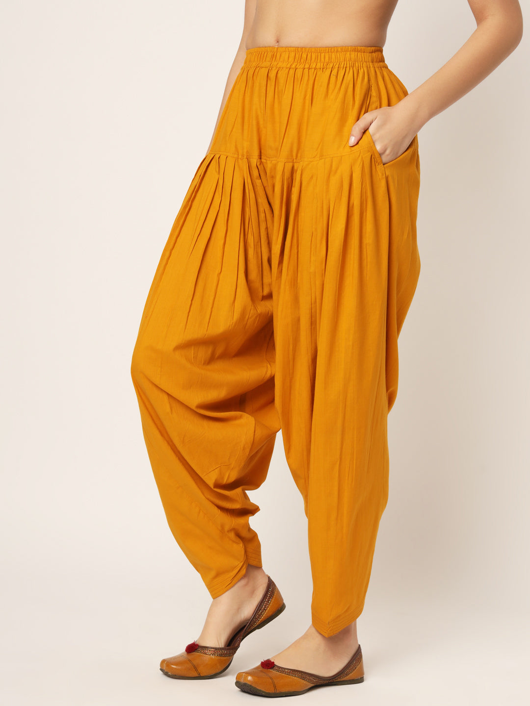 Golden Yellow Patiala Pant