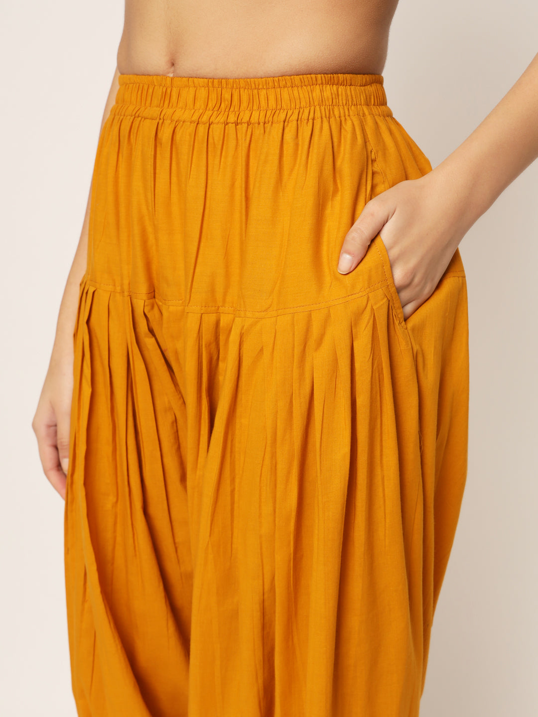 Golden Yellow Patiala Pant