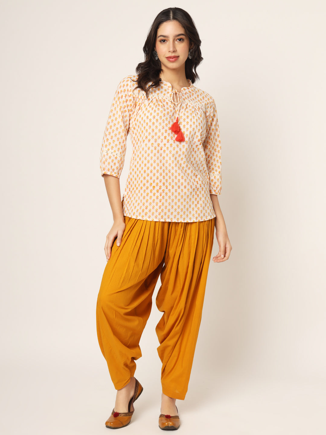 Golden Yellow Patiala Pant