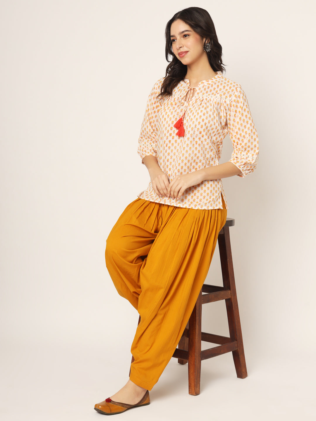 Golden Yellow Patiala Pant