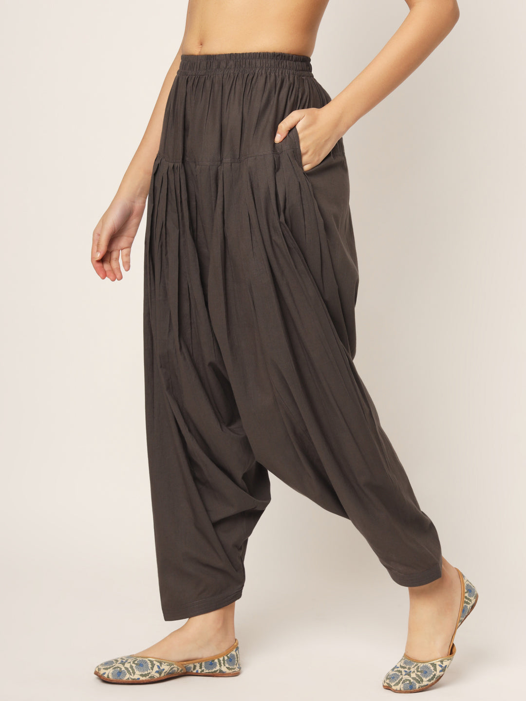 Charcoal Grey Patiala Pant