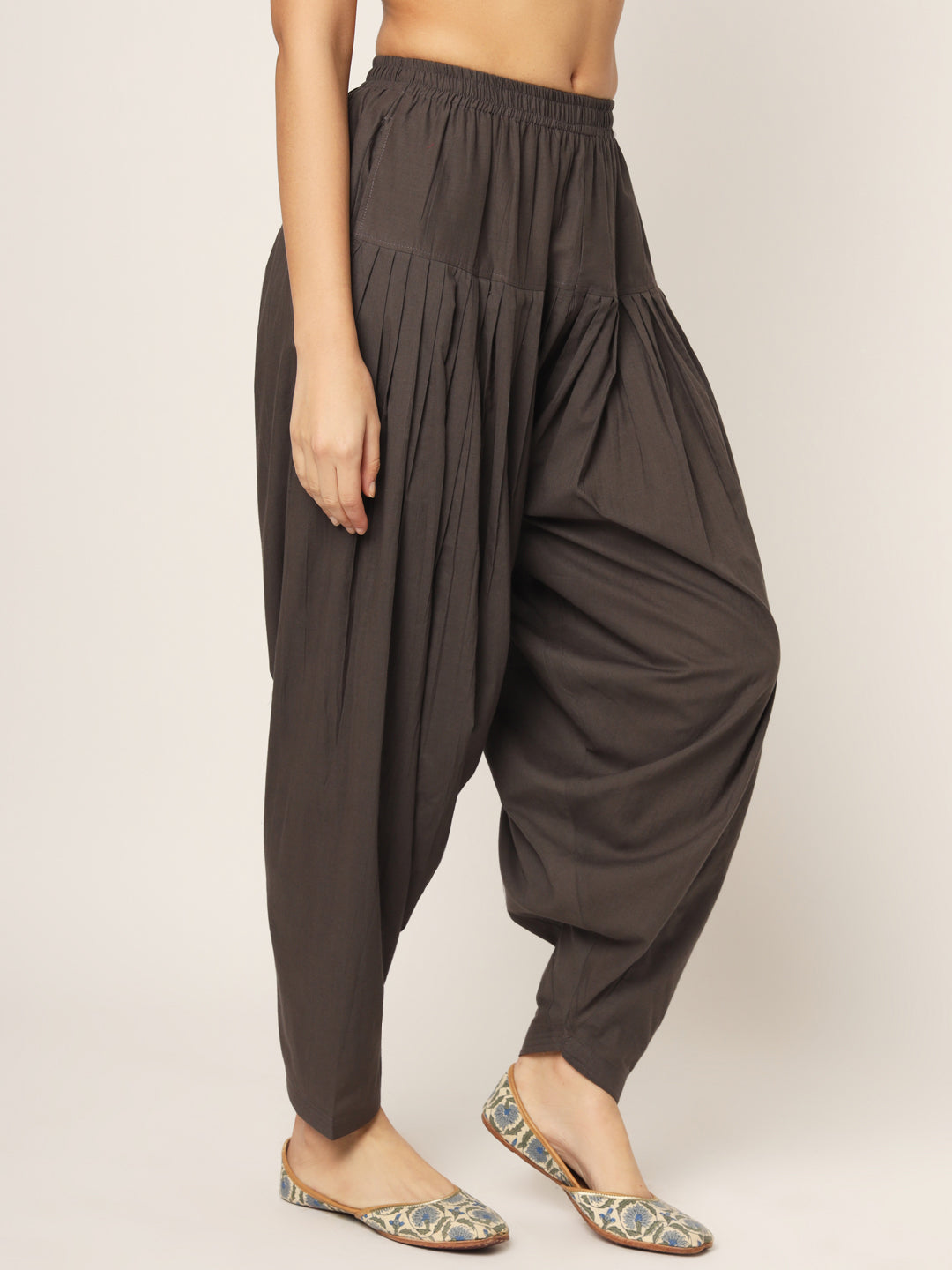 Charcoal Grey Patiala Pant