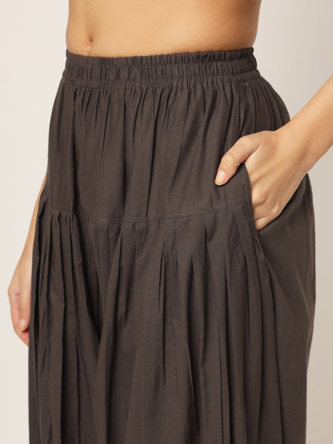 Charcoal Grey Patiala Pant