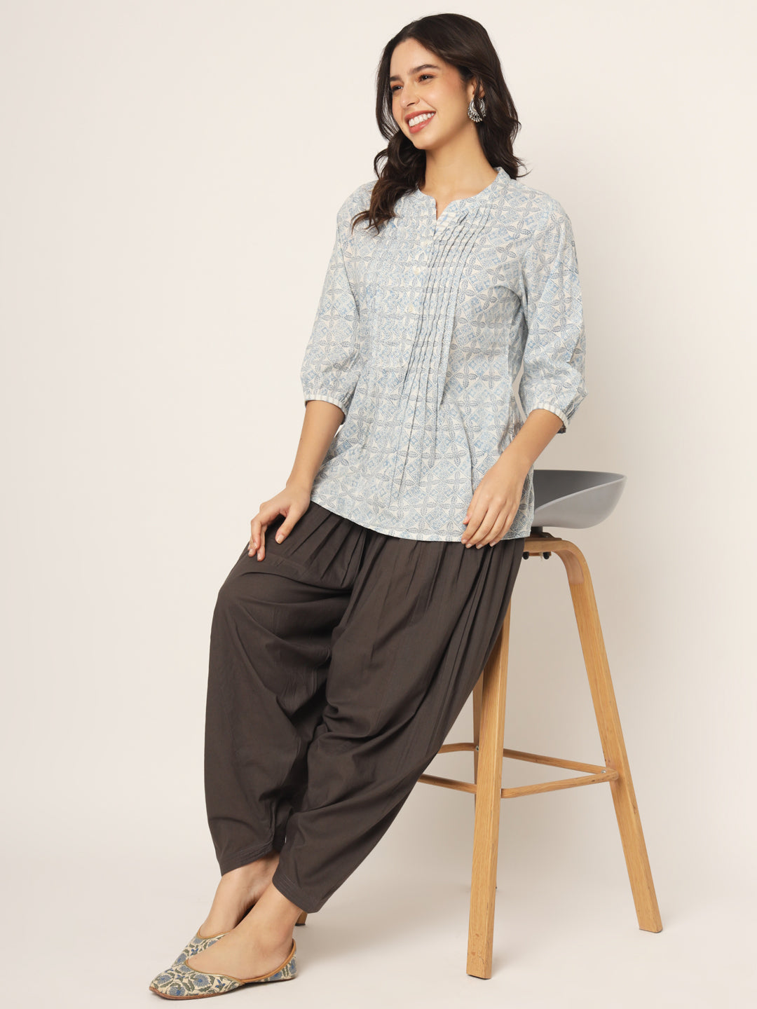 Charcoal Grey Patiala Pant