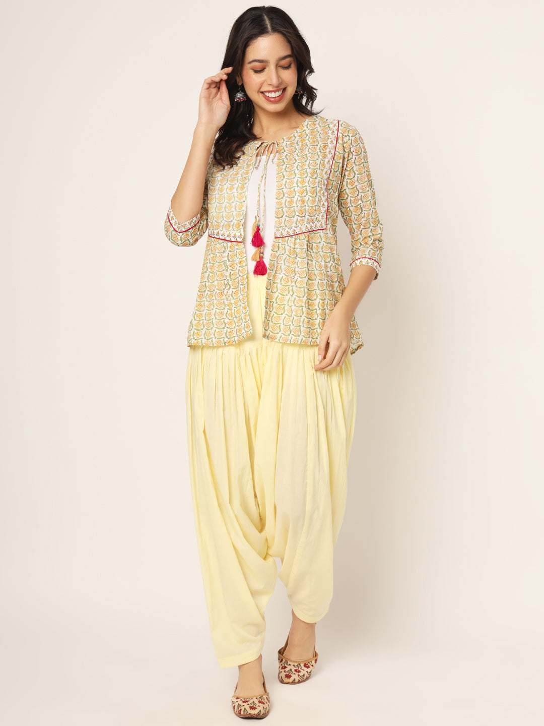 Cream Patiala Pant