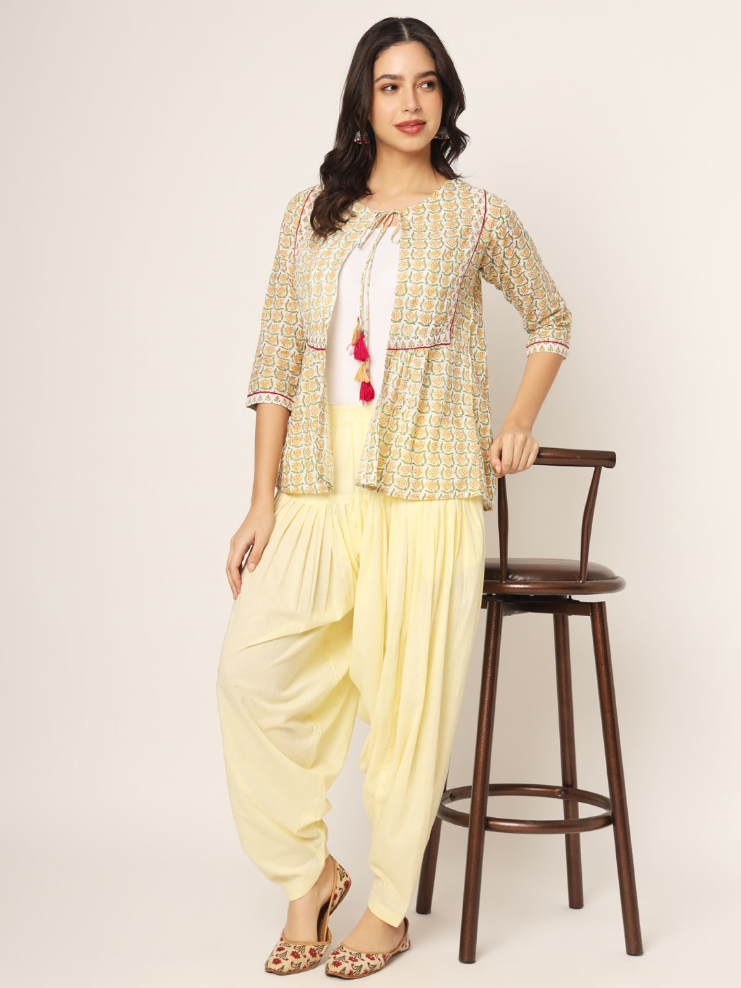 Cream Patiala Pant