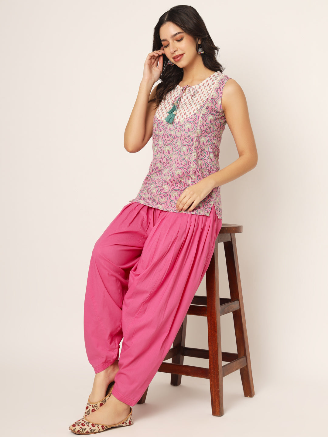 Baby Pink Patiala Pant