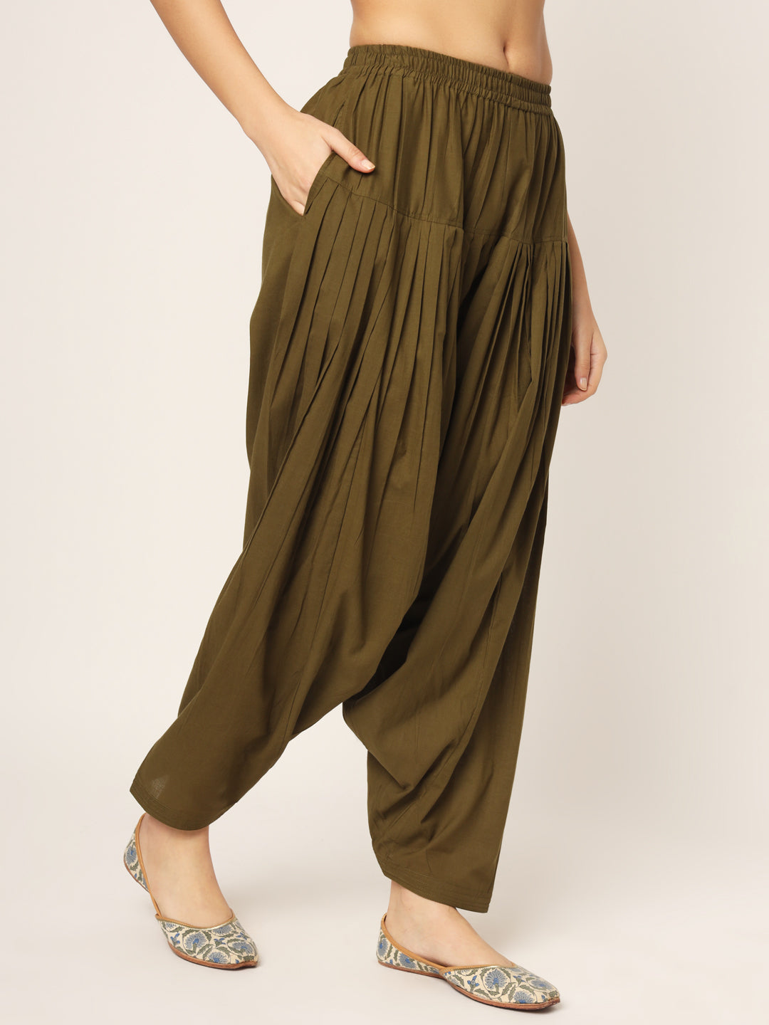 Olive Green/Mehendi Patiala Pant