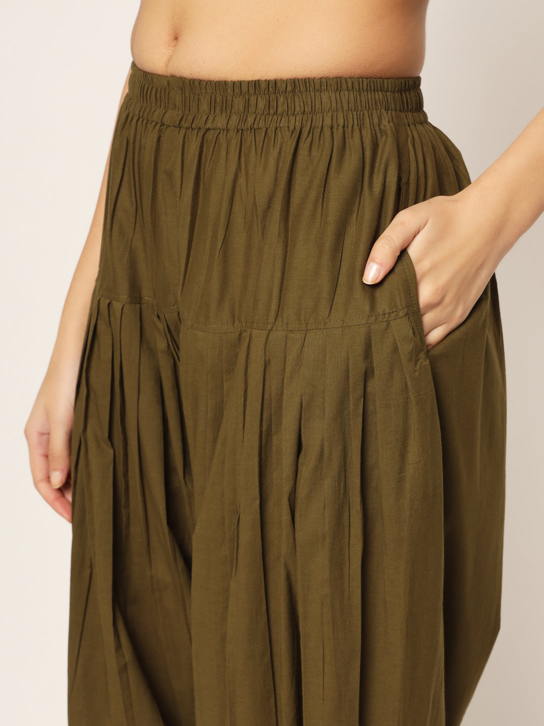 Olive Green/Mehendi Patiala Pant