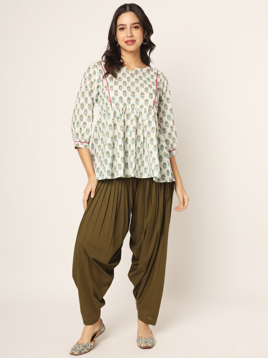 Olive Green/Mehendi Patiala Pant