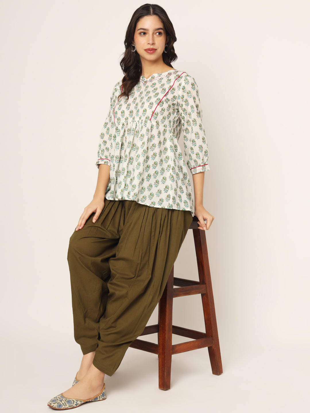 Olive Green/Mehendi Patiala Pant