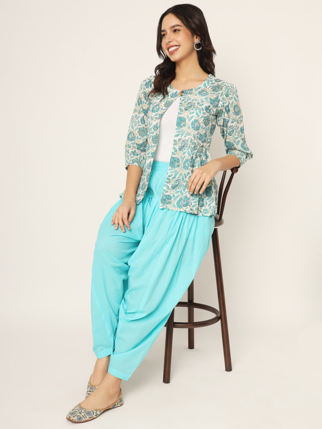 Cyan Patiala Pant