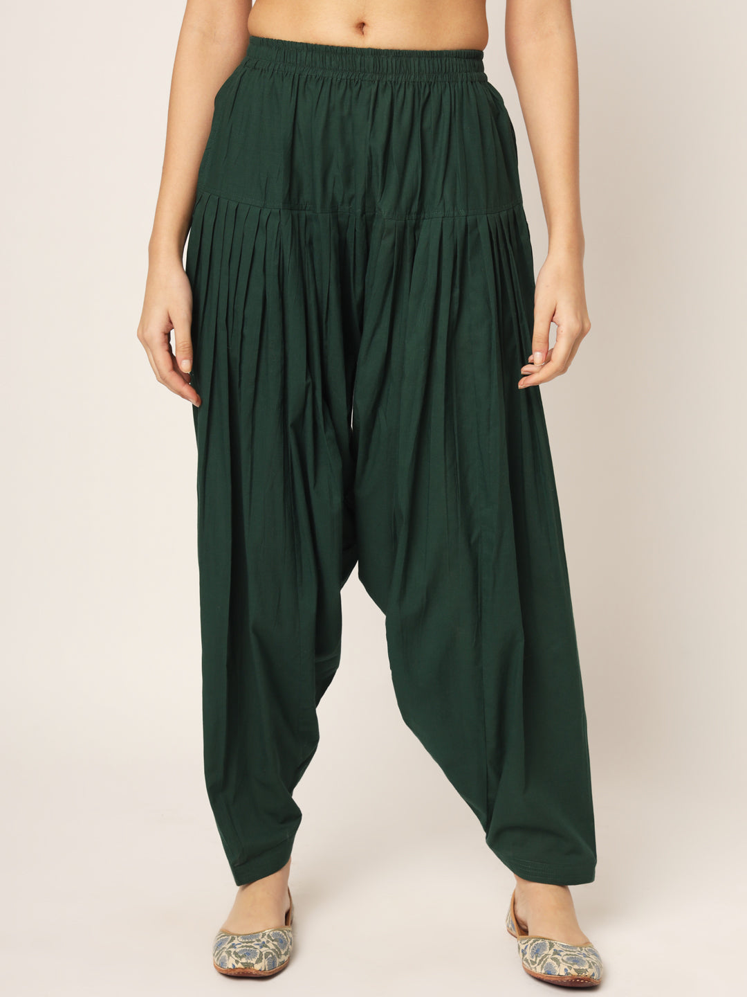 Bottle Green Patiala Pant