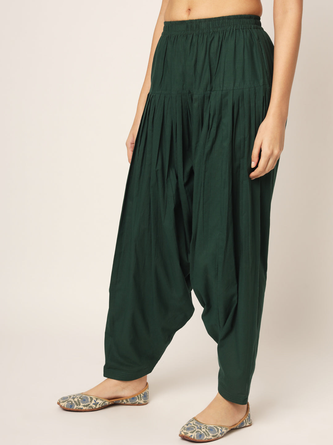 Bottle Green Patiala Pant