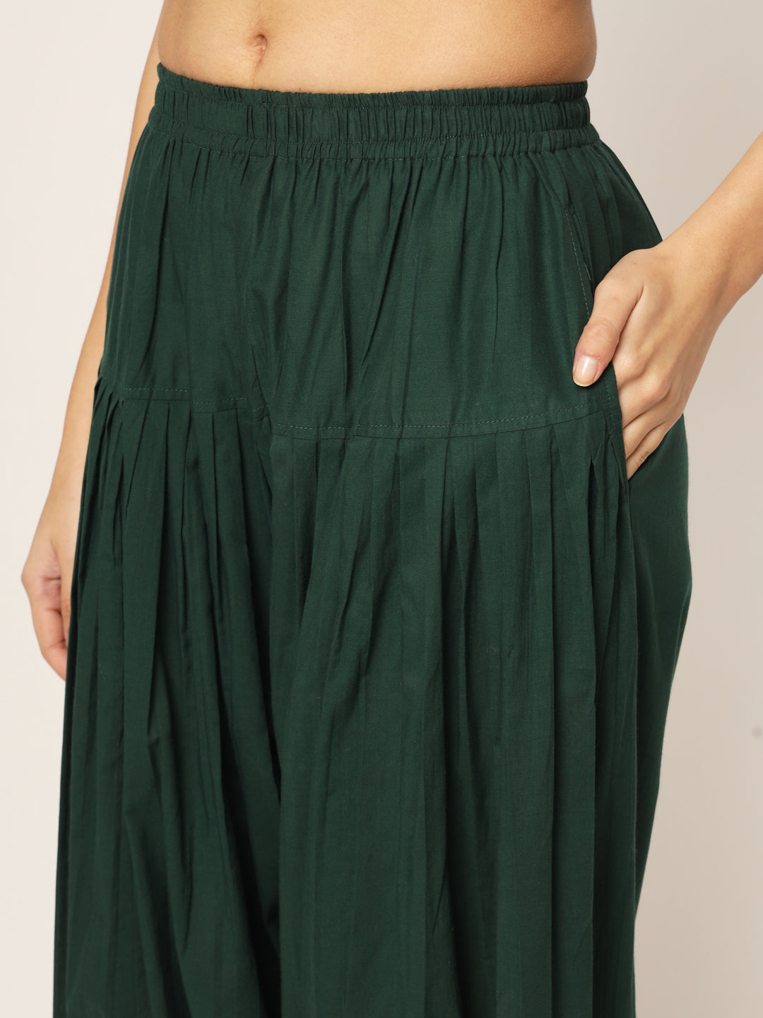 Bottle Green Patiala Pant