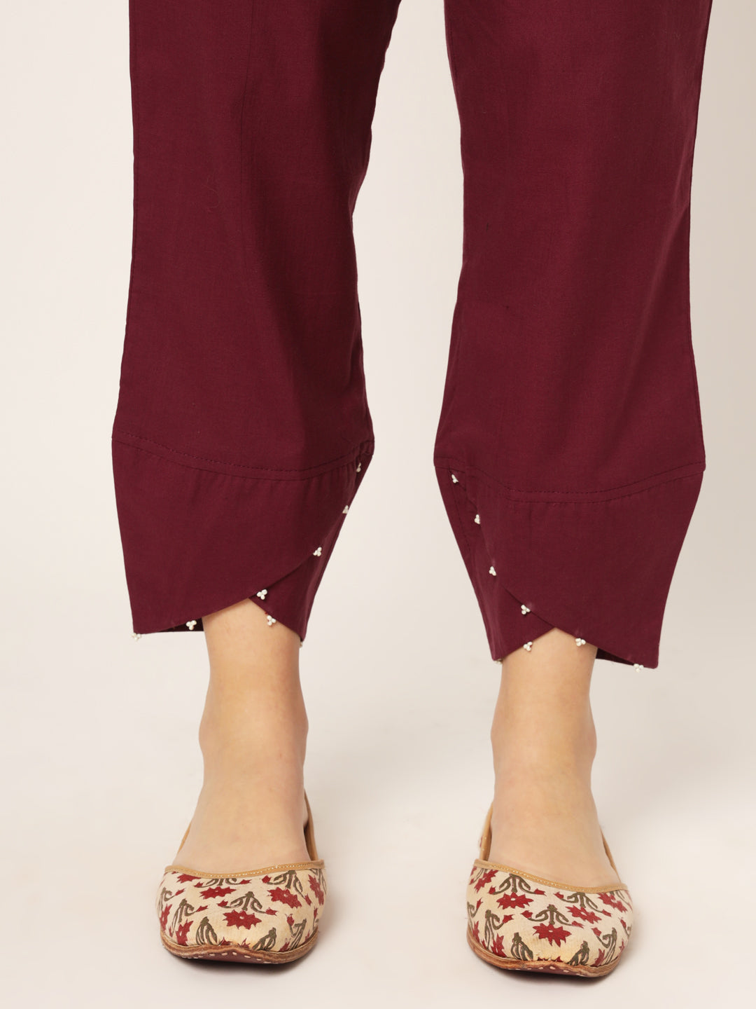 Maroon Tulip Pants