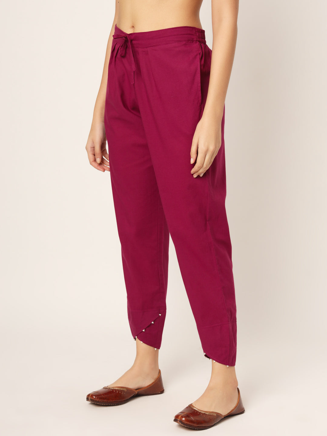 Vermillion Red Tulip Pants
