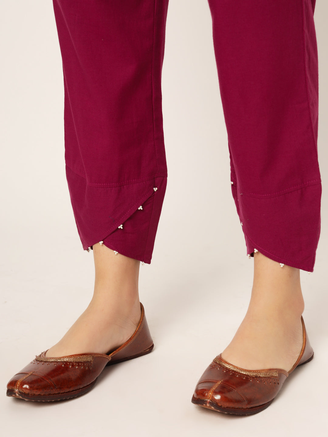 Vermillion Red Tulip Pants