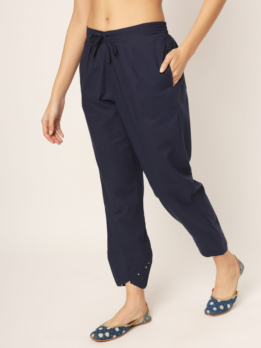 Navy Blue Tulip Pants