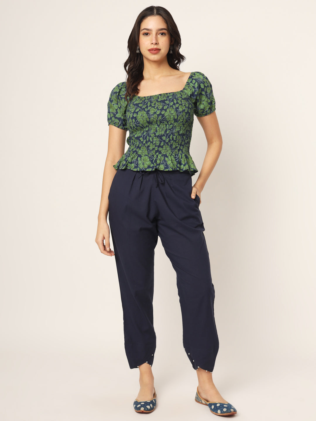 Navy Blue Tulip Pants