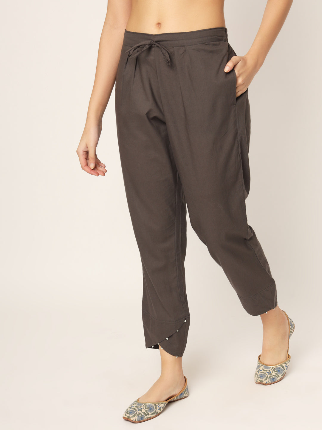 Charcoal Grey Tulip Pants