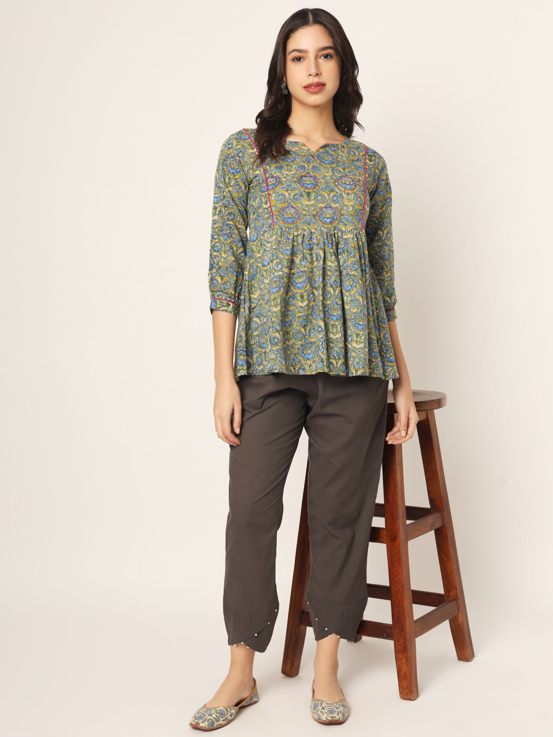 Charcoal Grey Tulip Pants