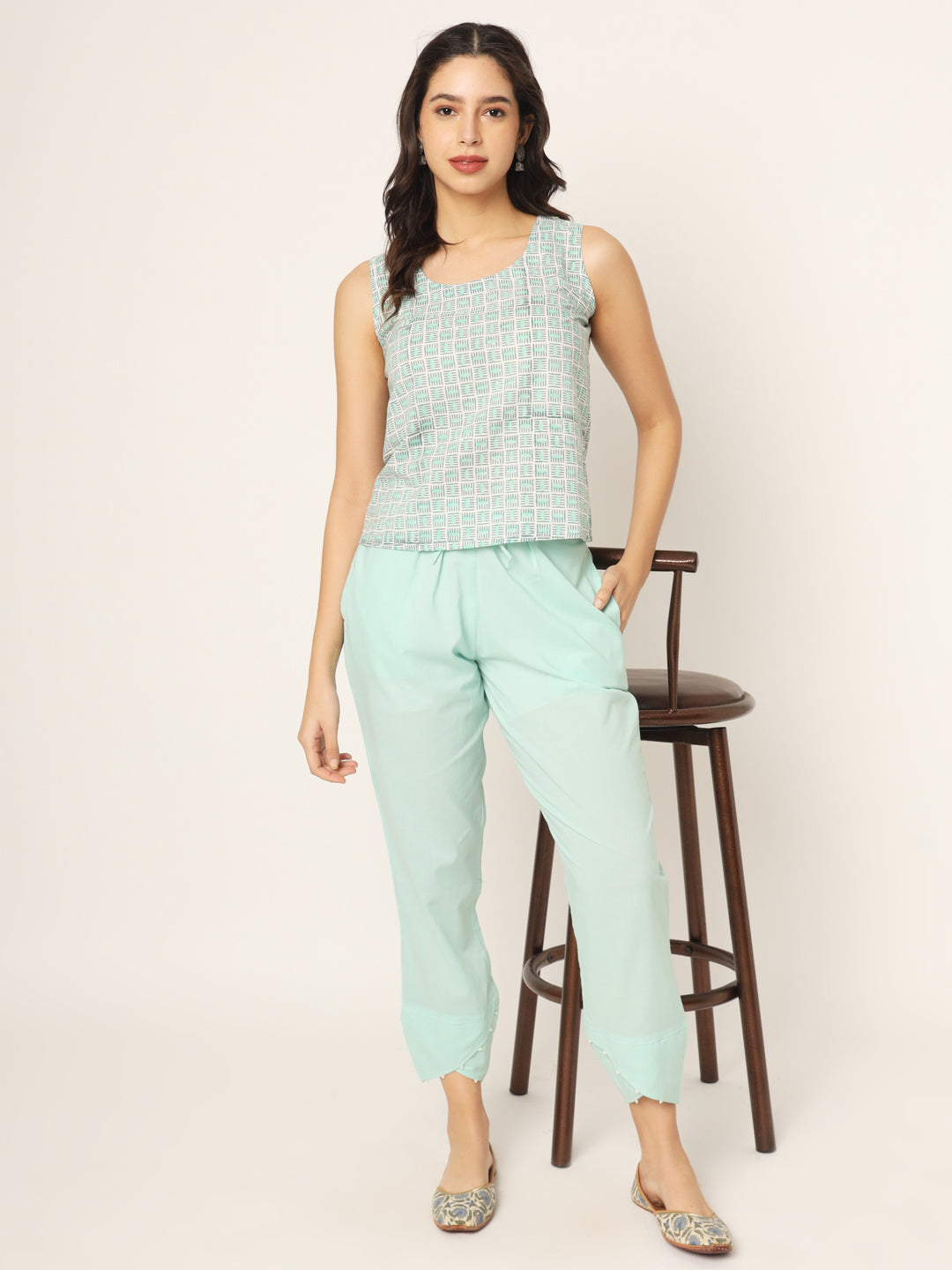 Aquamarine Tulip Pants