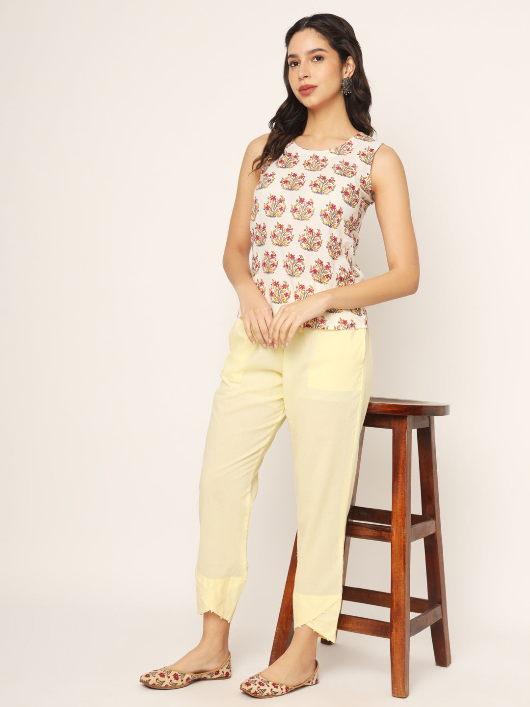 Cream Tulip Pants