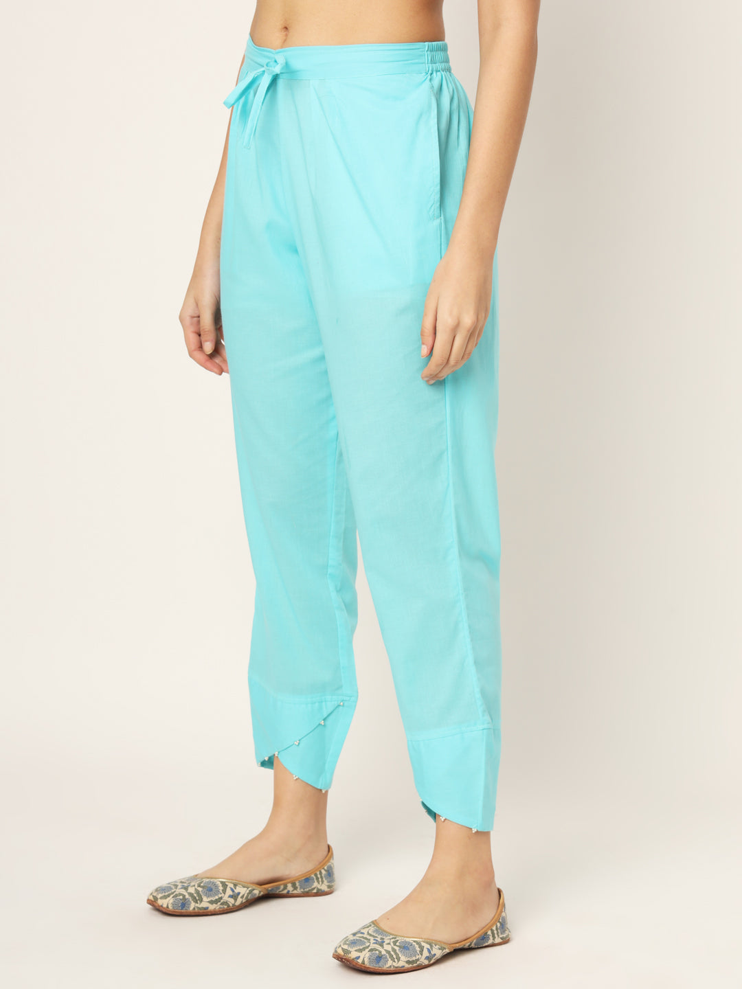 Cyan Tulip Pants